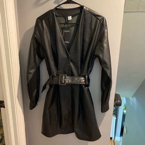 Faux Leather Dress